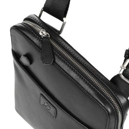 Мужская сумка репортер Royalfinch LEATHER HAND BAG RF43172, черная