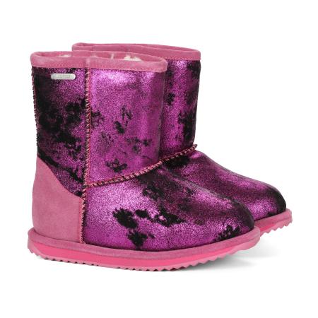 Детские полусапоги из овчины (угги) EMU Australia Brumby Spray K12746, фуксия
