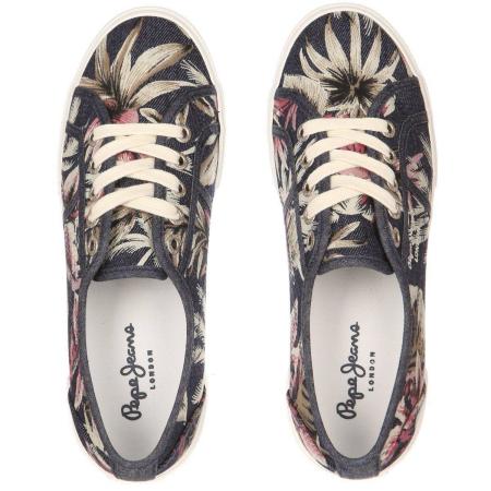 Женские кеды Pepe Jeans London ABERLADY DENIM PALM PLS30694, синие
