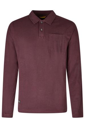 Мужское поло Camel Active Polo Long Sleeve 409860-8P51, бордовое