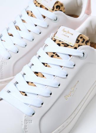 Женские кеды Pepe Jeans London ADAMS RIGA PLS31310, белые