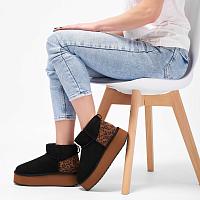 Stingers Stinger Micro Flatform W13301 - Женские полусапоги из овчины (угги) EMU Australia, черные Stingers Stinger Micro Flatform W13301 - Женские полусапоги из овчины (угги) EMU Australia, черные