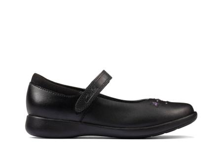 Детские туфли на ремешке Clarks Etch Bright K 26151124, черные