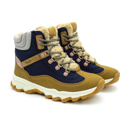 Детские высокие кроссовки Pepe Jeans London PEAK TRAIL GIRL PGS50173, коричневые Детские высокие кроссовки Pepe Jeans London PEAK TRAIL GIRL PGS50173, коричневые