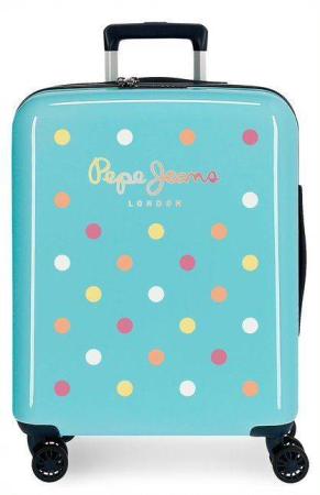 Троллей-кейс Pepe Jeans Bags ABS SUITCASE 55CM 4W.PJL EMMA TURQUOISE 76693, ABS SUITCASE 55CM 4W.PJL EMMA TURQUOISE