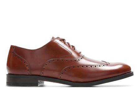 Мужские оксфорды брогированные Clarks Edward Walk 26139539, коричневые Мужские оксфорды брогированные Clarks Edward Walk 26139539, коричневые