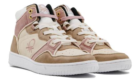 Женские высокие кеды United Colors of Benetton ROD BTW227601, бежевые