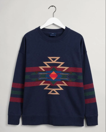 GEOMETRIC RELAXED C-NECK SWEAT 2016008