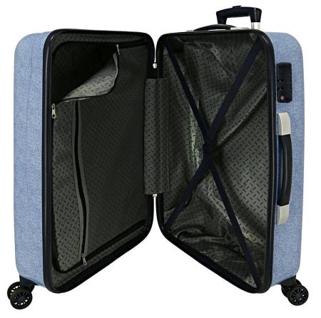 Троллей-кейс Pepe Jeans Bags ABS SUITCASE 68CM.4W.PJL DIGITAL 71818, синий