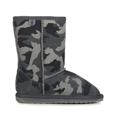 Детские сапоги из овчины (угги) EMU Australia Camo K12371, серые