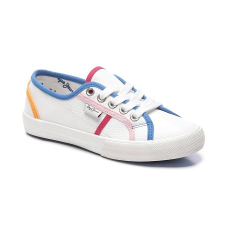 Детские кеды Pepe Jeans London BAKER BINDING PGS30427, белые