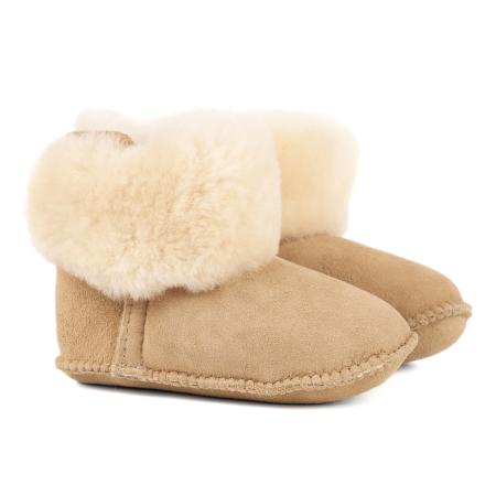Детские пинетки из овчины EMU Australia Walker/Pre-Walker Baby Bootie Deluxe B13256, песочные