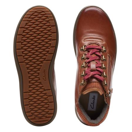 Женские высокие кеды Clarks Nalle Mid 26161892, коричневые