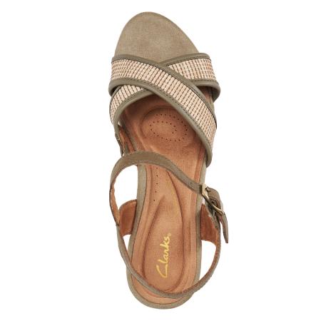 Женские босоножки Clarks Elleri Plum 26171441, хаки