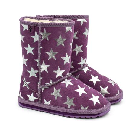 Детские сапоги из овчины (угги) EMU Australia Starry Night K11119, фиолетовые