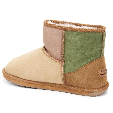 Детские угги EMU Australia Wallaby Mini Patchwork K13105, бежевые