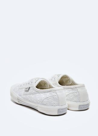 Женские кеды Pepe Jeans London ABERLADY LACE PLS31153, белые
