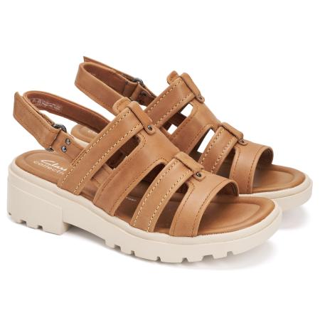 Женские сандалии Clarks Coast Shine 26171728, коричневые