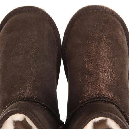 Детские полусапоги из овчины (угги) EMU Australia Wallaby Mini Metallic K11856, коричневые