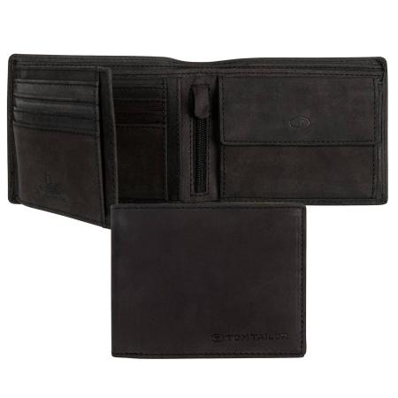Мужской бумажник Tom Tailor Bags RON, Horizontal wallet 25308, черный