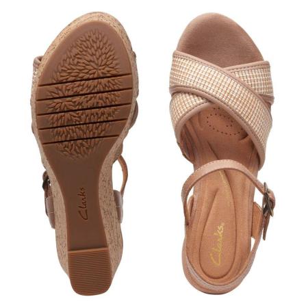 Женские босоножки Clarks Clarks Elleri Plum 26171442, бежевые