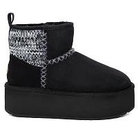 Stingers Stinger Knit Flatform W13143 - Женские угги EMU Australia, черные Stingers Stinger Knit Flatform W13143 - Женские угги EMU Australia, черные
