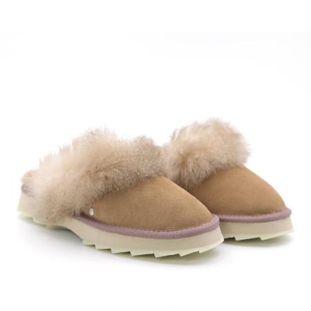 Женские тапочки EMU Australia Jolie Sharky Crimp W12918, бежевые