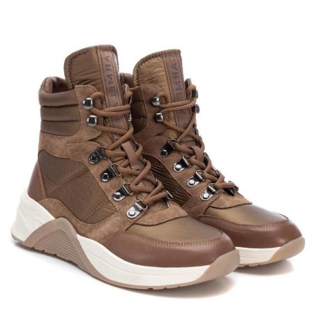 Женские высокие ботинки CARMELA LEATHER COMBINED LADIES ANKLE BOOTS 160293, коричневые