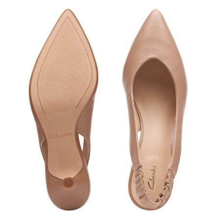 Женские туфли с закрытым мыском/открытой пяткой Clarks Violet55 Sling 26165969, бежевые