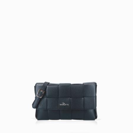 Женская сумка на плечо Charlotte DONNA INPELLE INTRECCIO INTR0336NERO, черная