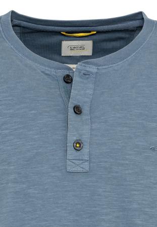 Мужская футболка Camel Active Henley 409675-1T05, голубая