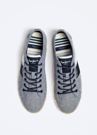 Мужские кеды Pepe Jeans London MAUI BLUCHER CHAMBRAY PMS30711, синие