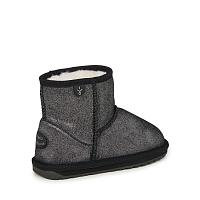 Wallaby Mini Metallic K11856 - Детские полусапоги из овчины (угги) EMU Australia, черные