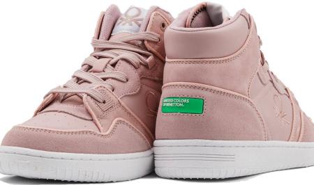 Женские высокие кеды United Colors of Benetton ROD BTW227604, розовые