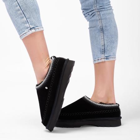 Женские уличные тапочки EMU Australia Slipper Sharky Adventure Scuff W13239, черные