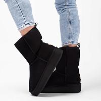 Stingers Stinger Lo Flatform W13190 - Женские полусапоги из овчины (угги) EMU Australia, черные Stingers Stinger Lo Flatform W13190 - Женские полусапоги из овчины (угги) EMU Australia, черные