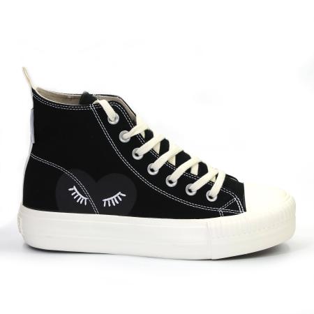 Женские высокие кеды British Knights KAYA MID B52-3705-02, черные