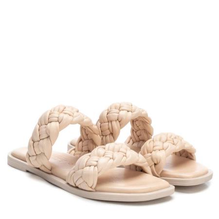 Женские сланцы CARMELA LEATHER LADIES SANDALS 68546, бежевые