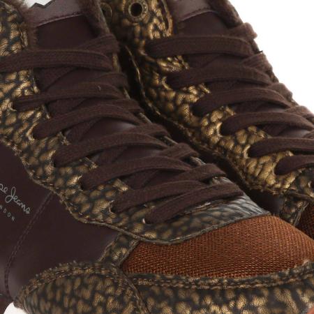 Женские высокие кроссовки Pepe Jeans London GABLE TUMBLE BOOTIE PLS30789, коричневые