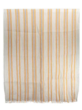 STRIPED COTTON LINEN SCARF 4920131
