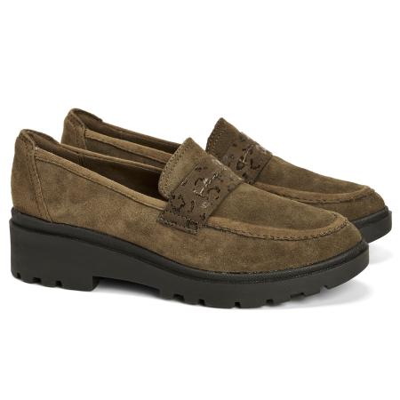 Женские лоферы Clarks Calla Ease 26168491, оливковые Женские лоферы Clarks Calla Ease 26168491, оливковые