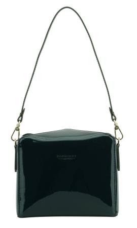 Женская сумка кросс-боди Maison Pourchet Cassetta Vernis 86001, зеленая