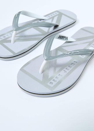 Женские вьетнамки Pepe Jeans London RAKE FLAG s_PLS70122, серебряные