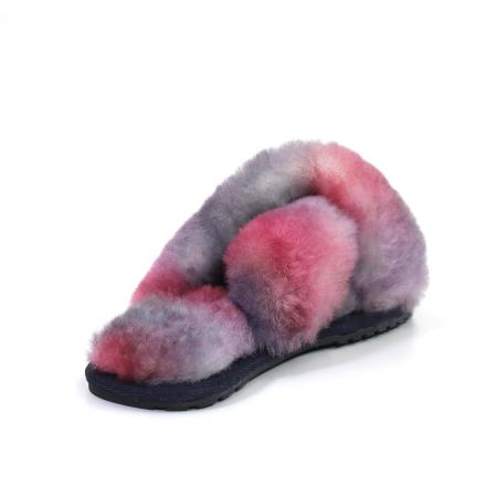 Детские тапочки EMU Australia Mayberry Tie Dye Teens T12630, фиолетовые