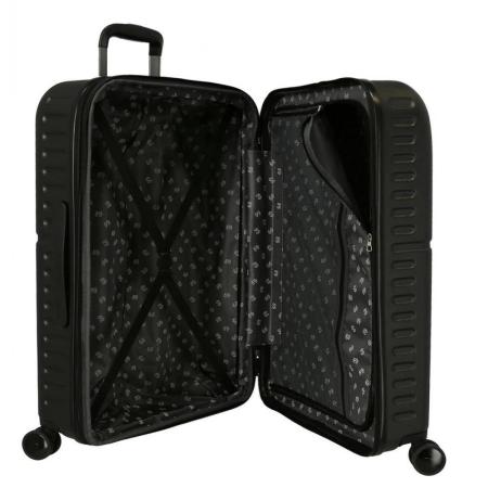 Троллей-кейс Pepe Jeans Bags ABS LUGGAGE SET 2/ 55-70CM.4W.PJL HIGHLIGHT 76895, черный Троллей-кейс Pepe Jeans Bags ABS LUGGAGE SET 2/ 55-70CM.4W.PJL HIGHLIGHT 76895, черный