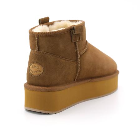 Женские ботинки из овчины (угги) EMU Australia Foy Flatform Micro W13073, коричневые