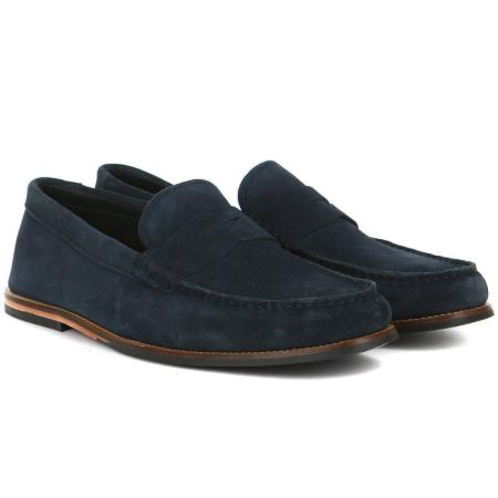 Мужские лоферы Clarks Whitley Free 26139611, синие Мужские лоферы Clarks Whitley Free 26139611, синие