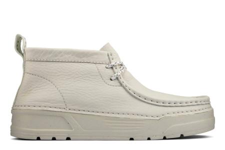 Женские высокие кеды Clarks OriginWallabee 26157268, белые