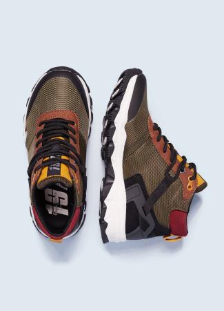 Детские высокие кроссовки Pepe Jeans London PEAK TRAIL JUNIOR PBS50095, хаки Детские высокие кроссовки Pepe Jeans London PEAK TRAIL JUNIOR PBS50095, хаки