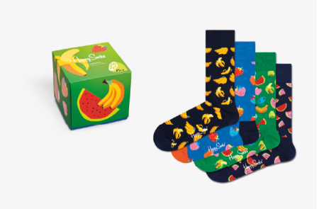 4-Pack Fruit Socks Gift Set XFRU09